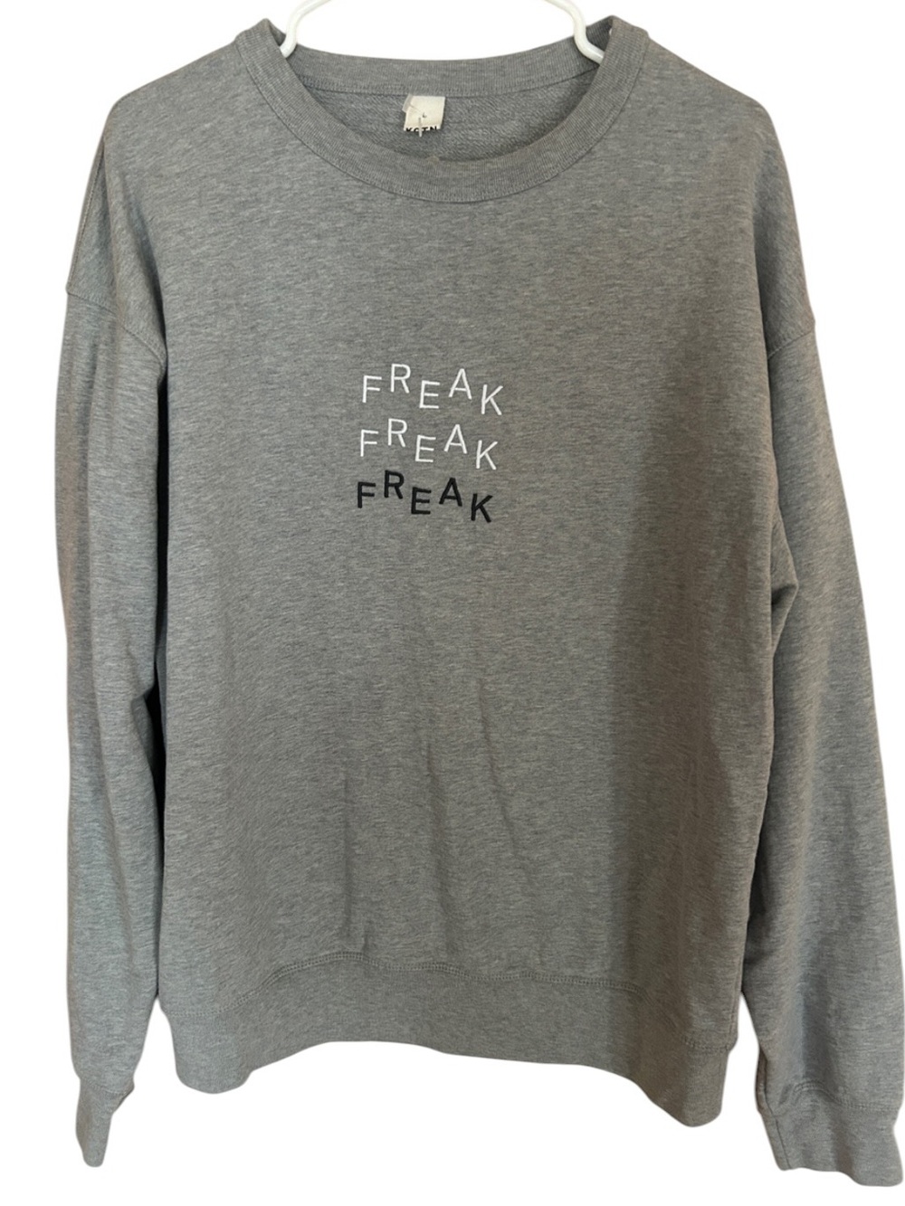 KOTN Light Gray Crewneck Sweatshirt freak freak freak 100% cotton